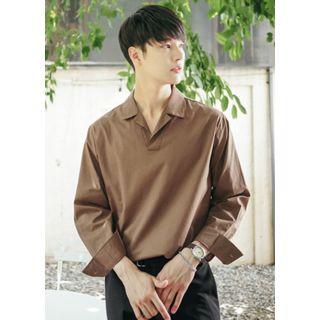 Open-placket Boxy-fit Shirt