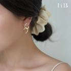 Rhinestone Geometric Drop Earring 1 Pair - One Size