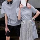 Couple Matching Short-sleeve T-shirt / Sequin T-shirt Dress