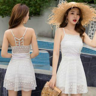 Spaghetti Strap Lace Swimdress