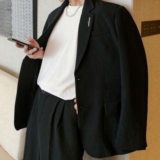 Embroidered Oversized Blazer