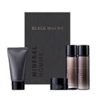 The Saem - Mineral Homme Black Mini Kit: Toner 30ml + Emulsion 30ml + Cleansing Foam 25ml + Hair Wax 15ml
