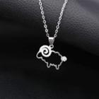 925 Sterling Silver Sheep Pendant Necklace Necklace - Sheep - One Size
