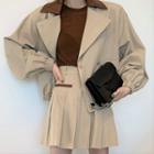 Double-breasted Coat / A-line Skirt
