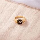 Number Embossed Ring R790 - Gold - One Size