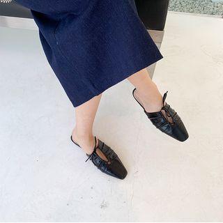 Lace-up Trim Mules