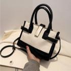 Contrast Canvas Crossbody Bag