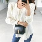 Textured Sheer Cotton Blouse
