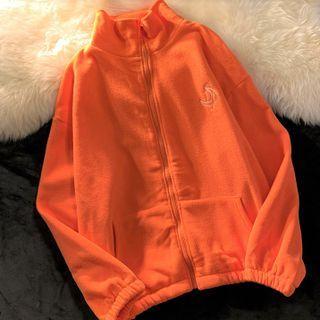 Moon Embroidered Fleece Zip-up Jacket