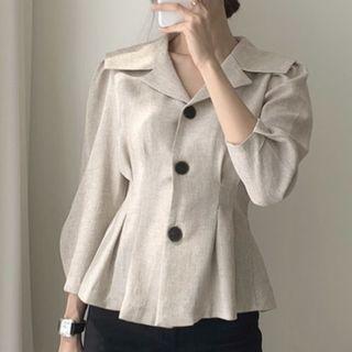 Plain Buttoned Shirt As Shown In Figure - One Size