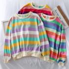 Rainbow-stripe Loose-fit Sweatshirt
