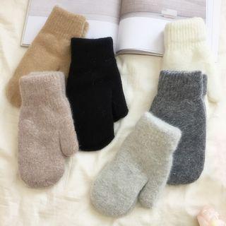 Fleece-lined Knit Gloves