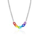 Chain Necklace Multicolor Chain - Silver - One Size