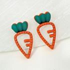 Alloy Carrot Earring A432 - Orange & Green - One Size