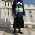 Duck Jacquard Sweater / A-line Midi Skirt