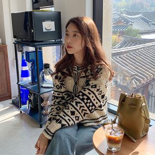 Snowflake Knit Short Cardigan