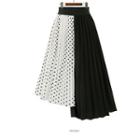 Spot Printed Asymmetric Skirt