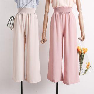 Lightweight Wide-leg Cropped Pants
