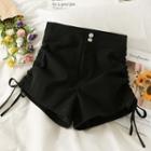 Drawstring-side High-waist Hot Shorts