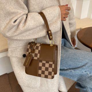 Checker Print Panel Hand Bag