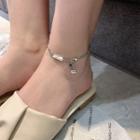 925 Sterling Silver Elephant Anklet Silver - One Size