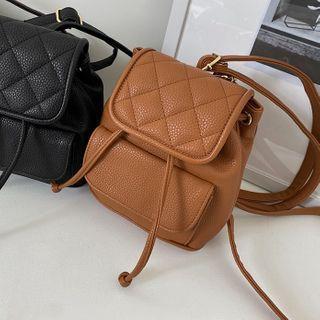 Quilted Pleather Mini Backpack