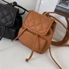 Quilted Pleather Mini Backpack