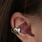 Heart Clip On Earring 1 Pc - Silver - One Size