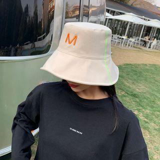 Embroidered Letter M Bucket Hat