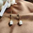 Resin Rose Dangle Earring 1 Pair - 925 Silver - Tulip - One Size