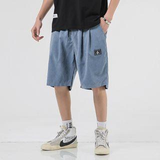 Patched Wide-leg Shorts