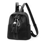 Velvet Tassel Backpack Black - One Size