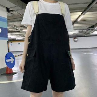 Color Panel Jumper Shorts / Print Short Sleeve T-shirt