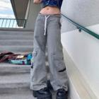 Plain Low-rise Loose-fit Pants