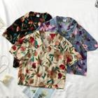 Flower-print Chiffon Shirt