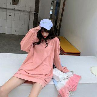 Letter Mini Sweatshirt Dress