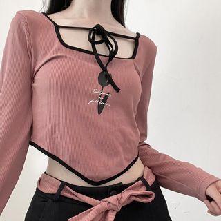 Long-sleeve Cropped T-shirt / Bootcut Pants / Spaghetti Strap Midi Dress (various Design)