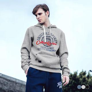 Mens Mottled Graphic Fleece Lined Hoodie