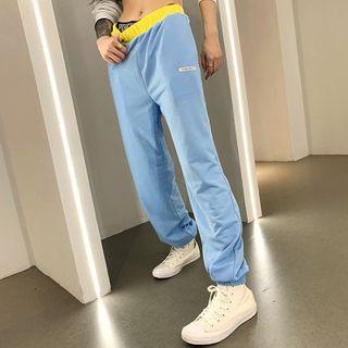 Contrast Waistband Sweatpants