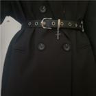 Cross Pendant Faux Leather Belt Black - One Size