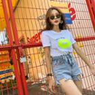 Lips Print Cotton T-shirt