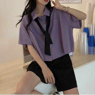 Short-sleeve Shirt / Tie / Shorts / Set