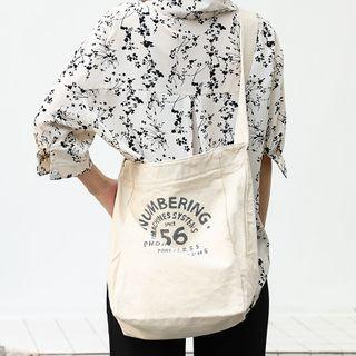 Lettering Crossbody Bag Off-white - One Size