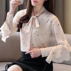 Long-sleeve Star Sequined Blouse