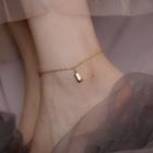 Nugget Stainless Steel Anklet Gold - One Size