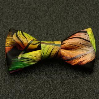 Faux-leather Bow Tie Ja68 - One Size
