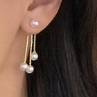 Faux Pearl Alloy Fringed Earring Earrings - Tassel Pearl - White - One Size