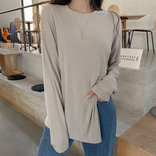 Slit-side Soft-touch T-shirt