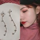Alloy Heart Dangle Earring 1 Pair - Earrings - B23a - Silver - One Size