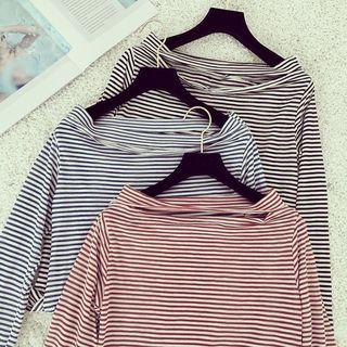 Striped Ripped Long Sleeve T-shirt
